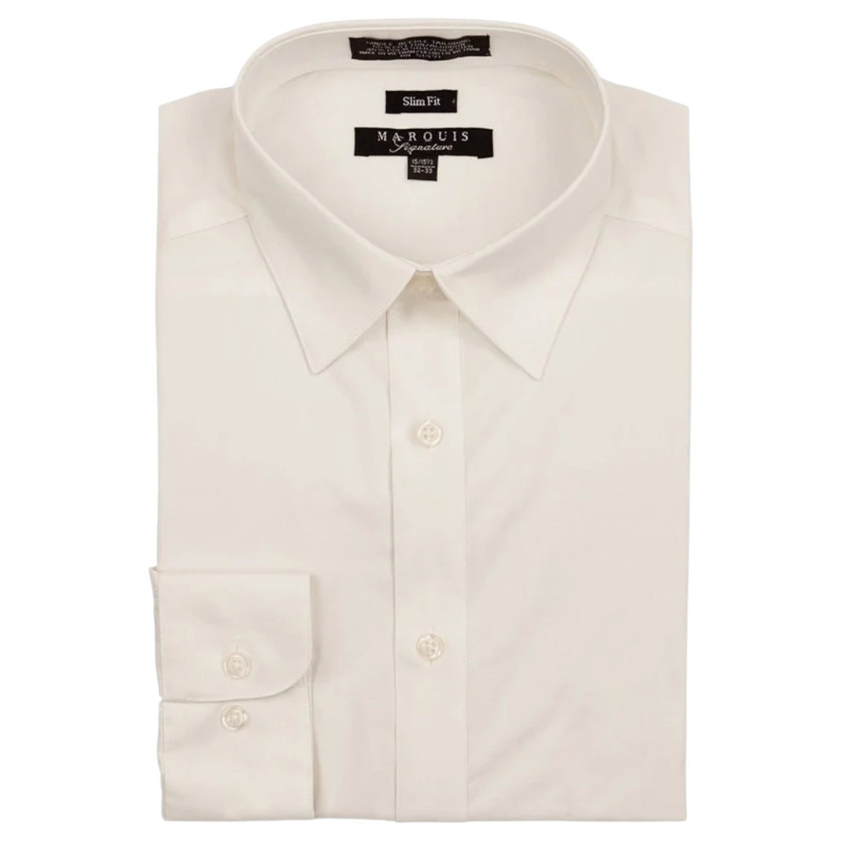 Marquis Men's Solid Slim Fit Dress Shirts  009 SL