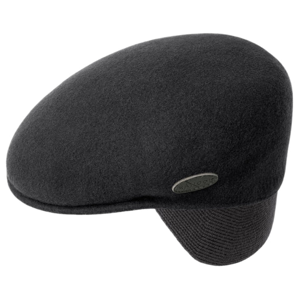 Kangol Black Cap With Earlap  0238KG BK001