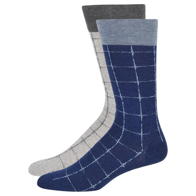 Marcoliani Pima Cotton Windowpane Socks MAR4726T