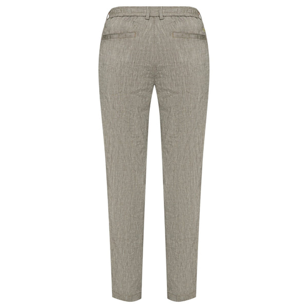 BOSS Casual Trousers In Linen In Dark Olive  50540480 302