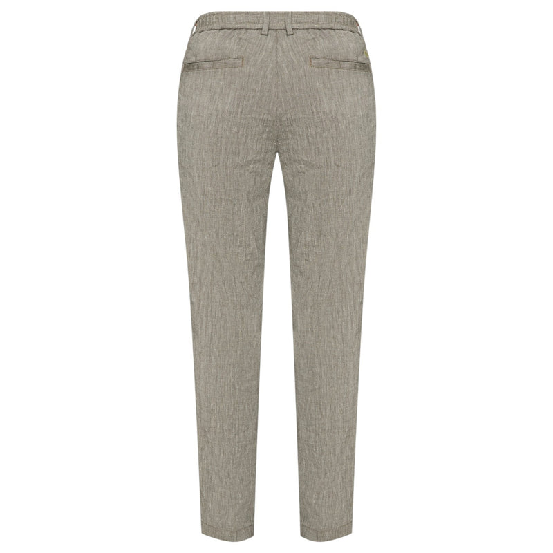 BOSS Casual Trousers In Linen In Dark Olive  50540480 302