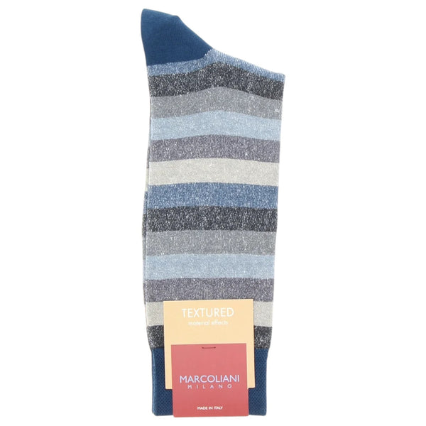 Marcoliani Socks Linen & Cotton Tonal Stripe  MAR4123T