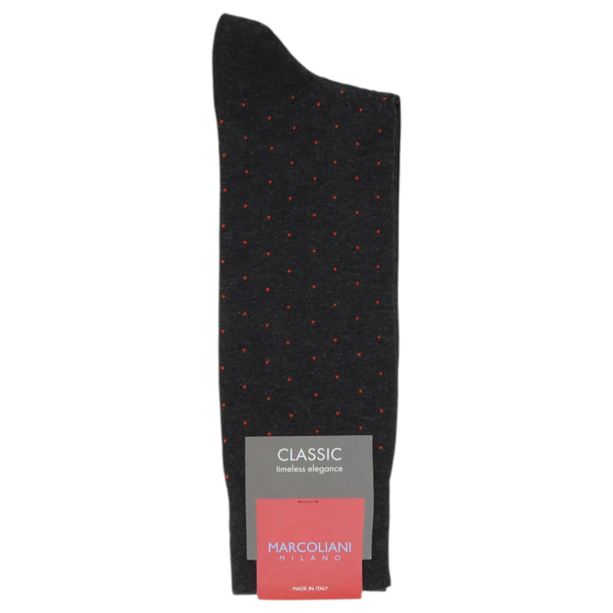 Marcoliani Pin Dot Motif Pima Cotton Mid-Calf Sock - MAR2772T