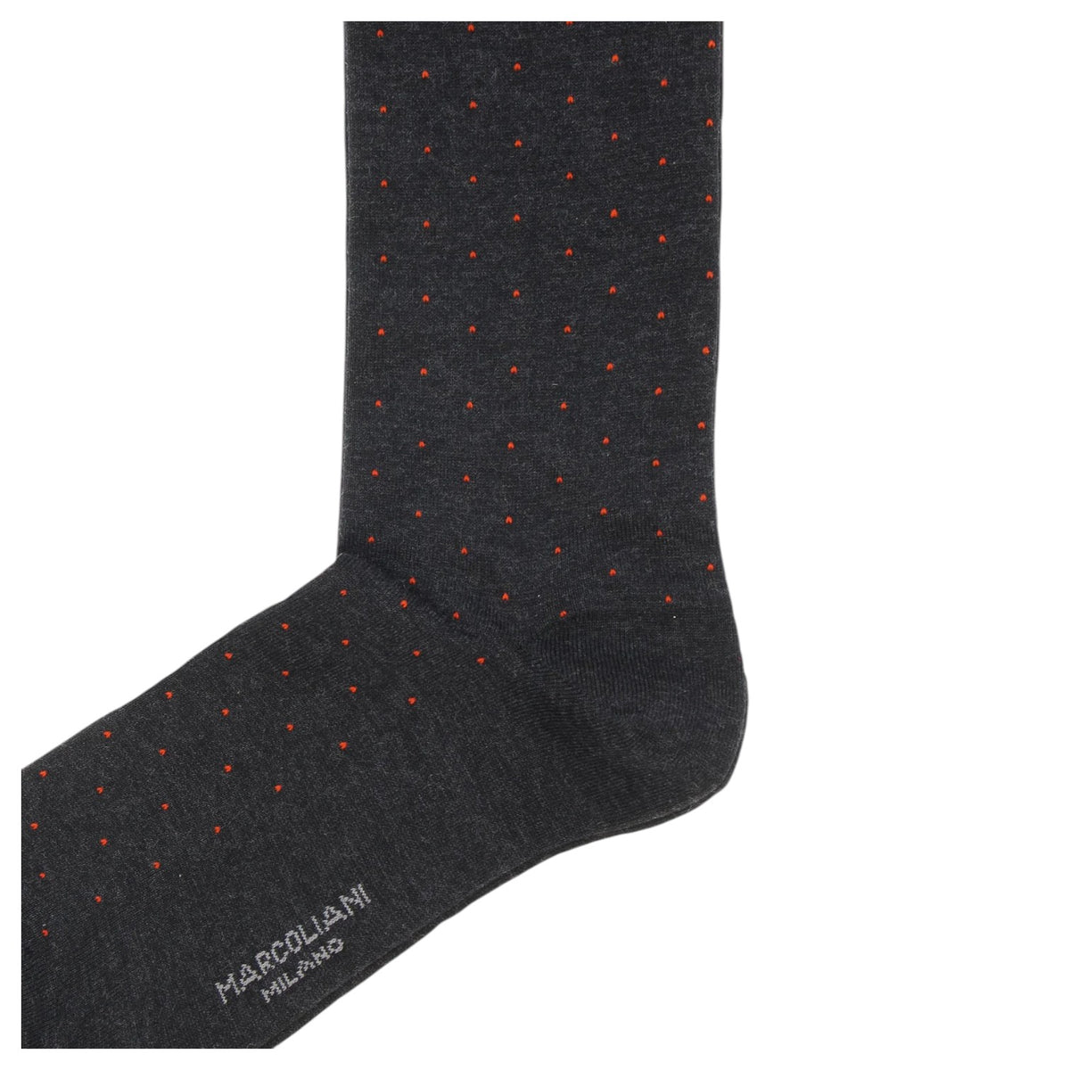 Marcoliani Pin Dot Motif Pima Cotton Mid-Calf Sock - MAR2772T