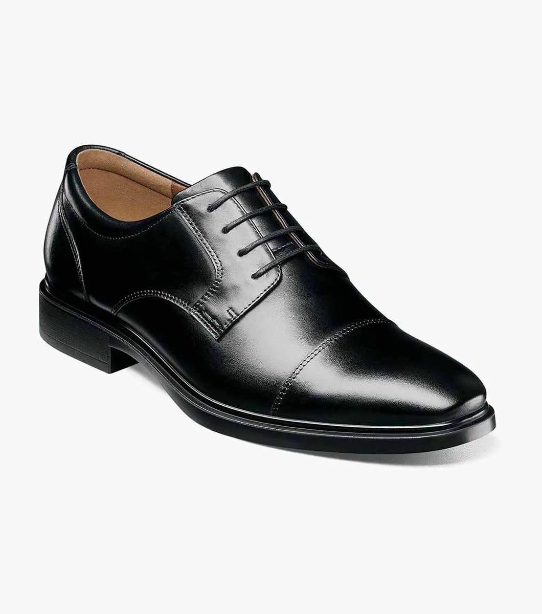 Florsheim FORECAST Waterproof Cap Toe Oxford-Black 12191-001