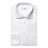 Eton White Cotton-Tencel Contemporary Fit 100010441 01