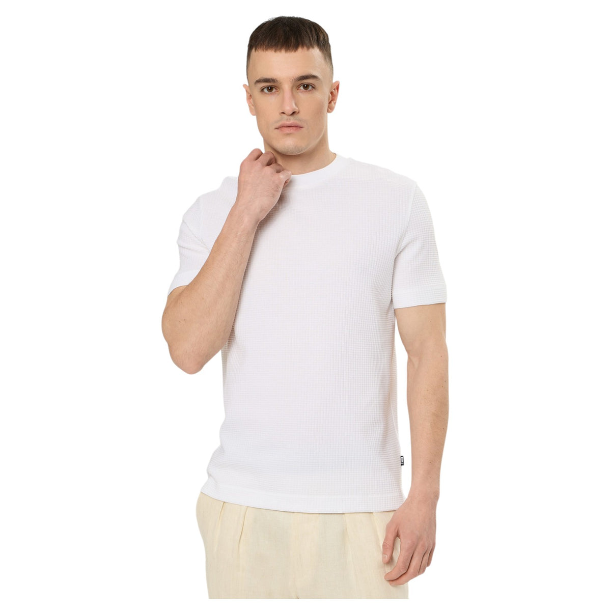 BOSS “Thompson” Mercerized Cotton T-Shirt White  50559677
