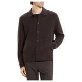 Theory Cameron Corded Cashmere Button Sweater