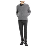 Theory Cameron Corded Cashmere Button Sweater