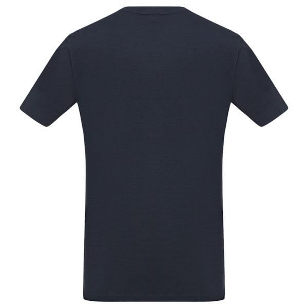 Stretch-Cotton Regular-Fit T-Shirt With Contrast Logo In Dark Blue  50506373 402