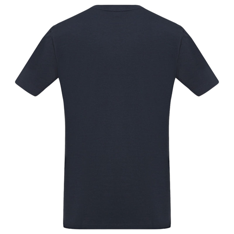 Stretch-Cotton Regular-Fit T-Shirt With Contrast Logo In Dark Blue  50506373 402