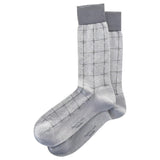 Marcoliani Pima Cotton Windowpane Socks MAR4726T