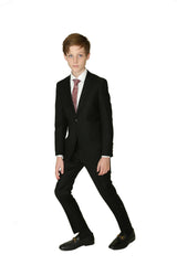 Centrion Boys Wool Suit In Black  21600-2410