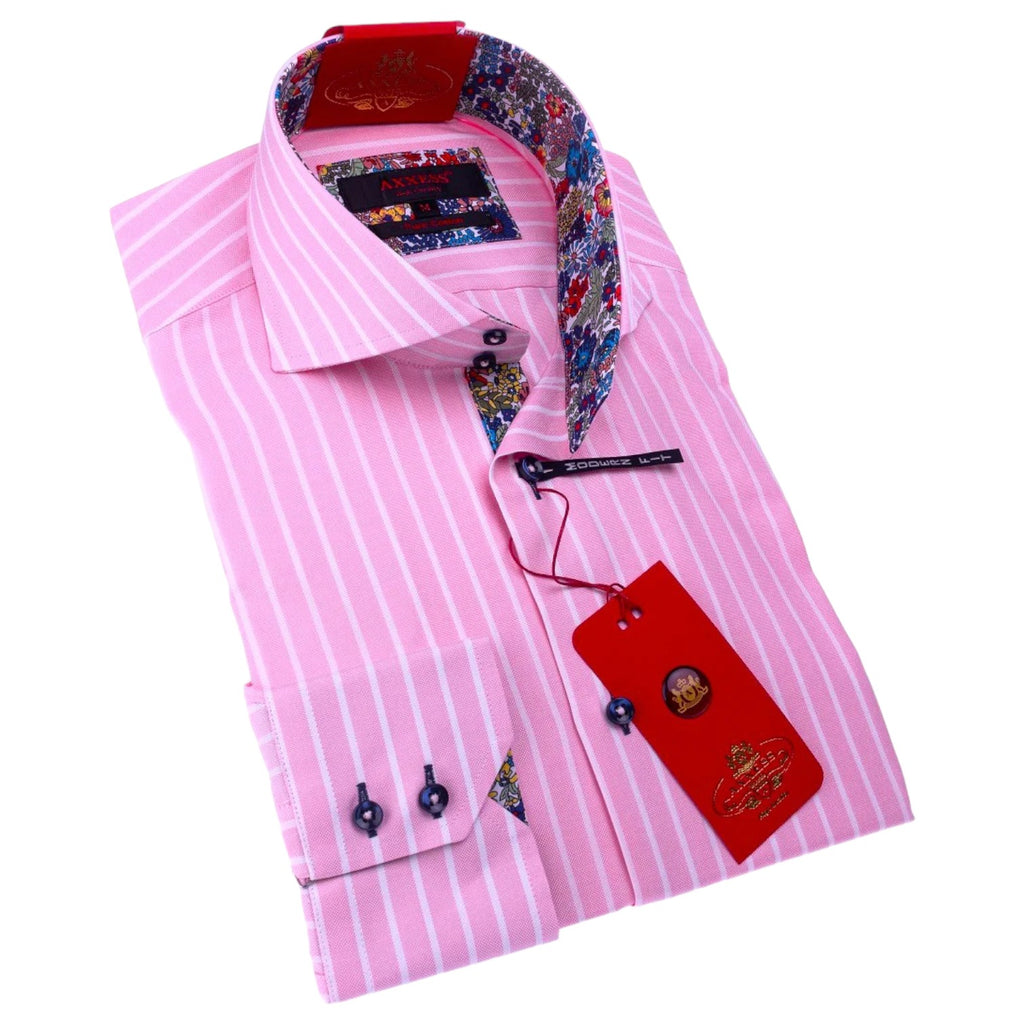 axxess dress shirts Axxess Men's Long Sleeves Multicolor Crafted Shirt Modern-Fit 258-29 L / Multicolor