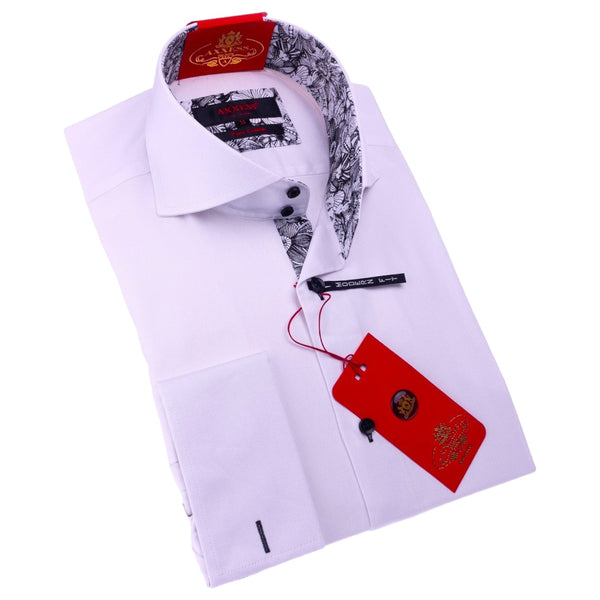 Axxess Shirt With French Cuffs In White  224-13