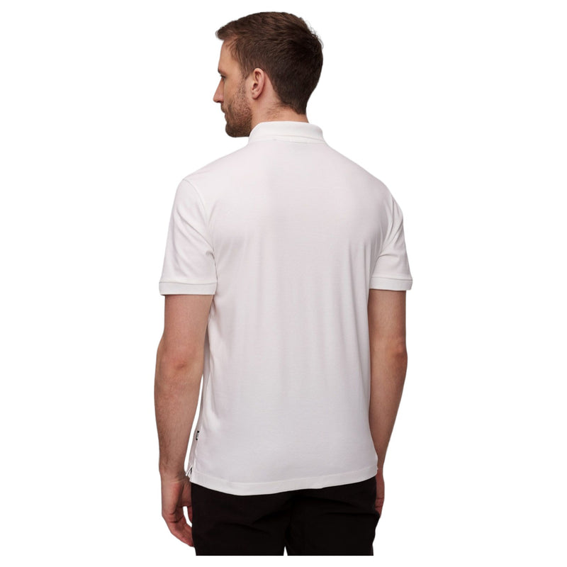 Boss Men's white polo shirt Hugo With Zipper  50513375 100