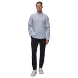 BOSS Men's Light Blue Linen Shirt Hugo Boss  50529137 450