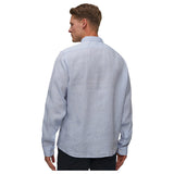 BOSS Men's Light Blue Linen Shirt Hugo Boss  50529137 450