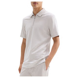 Theory Ryder Quarter Zip Polo in Relay Jersey  P0196512 Fog