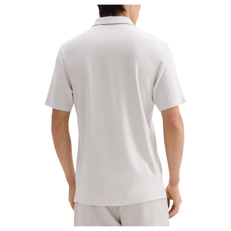 Theory Ryder Quarter Zip Polo in Relay Jersey  P0196512 Fog
