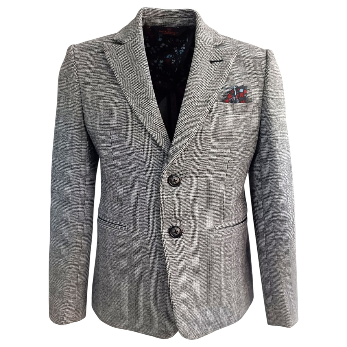 Leo And Zachary Boys Suit BLZ 5007 Black/Gray