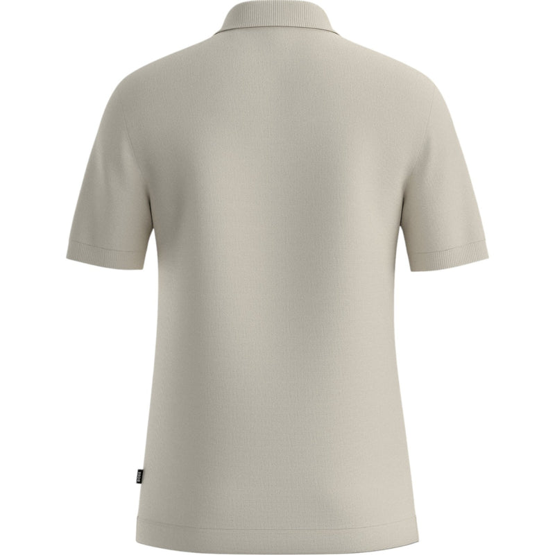 BOSS Zip-Neck Knit Polo Shirt With Waffle Structure  50536768