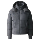 Mackage GRIFFEN Cashmere-Blend Down Jacket with Removable Hood