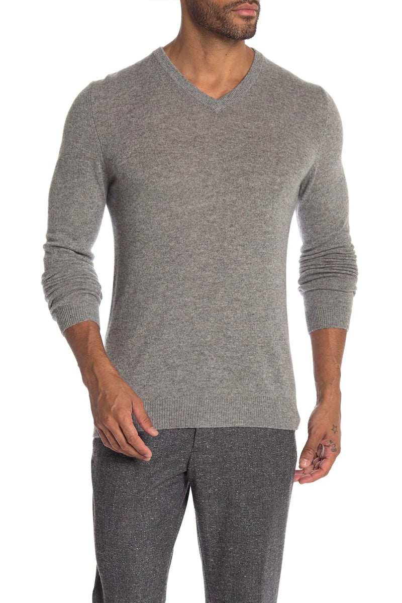 Autumn Cashmere V-Neck Sweater  R50063 Banker's Gray