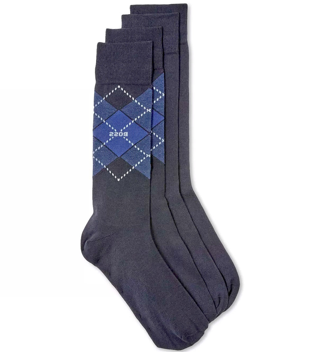 BOSS - Two-pack of regular-length socks in stretch cotton