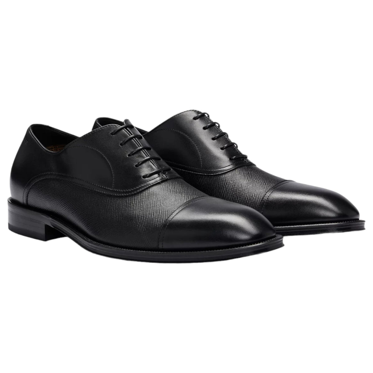 Boss Oxford Shoes In Plain And Saffiano Leather Print  50509295-001
