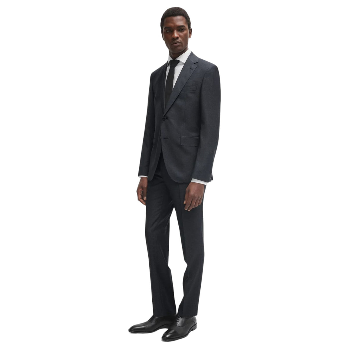Boss Oxford Shoes In Plain And Saffiano Leather Print  50509295-001