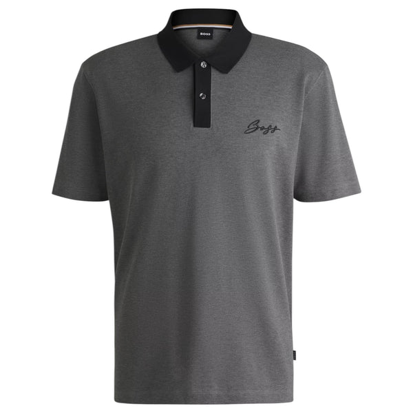 Boss Mercerised-Cotton Polo Shirt With Script Logo 50531402