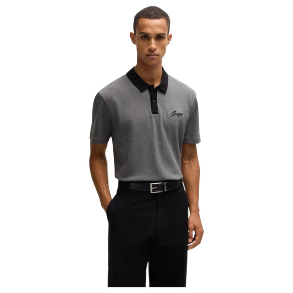 Boss Mercerised-Cotton Polo Shirt With Script Logo 50531402