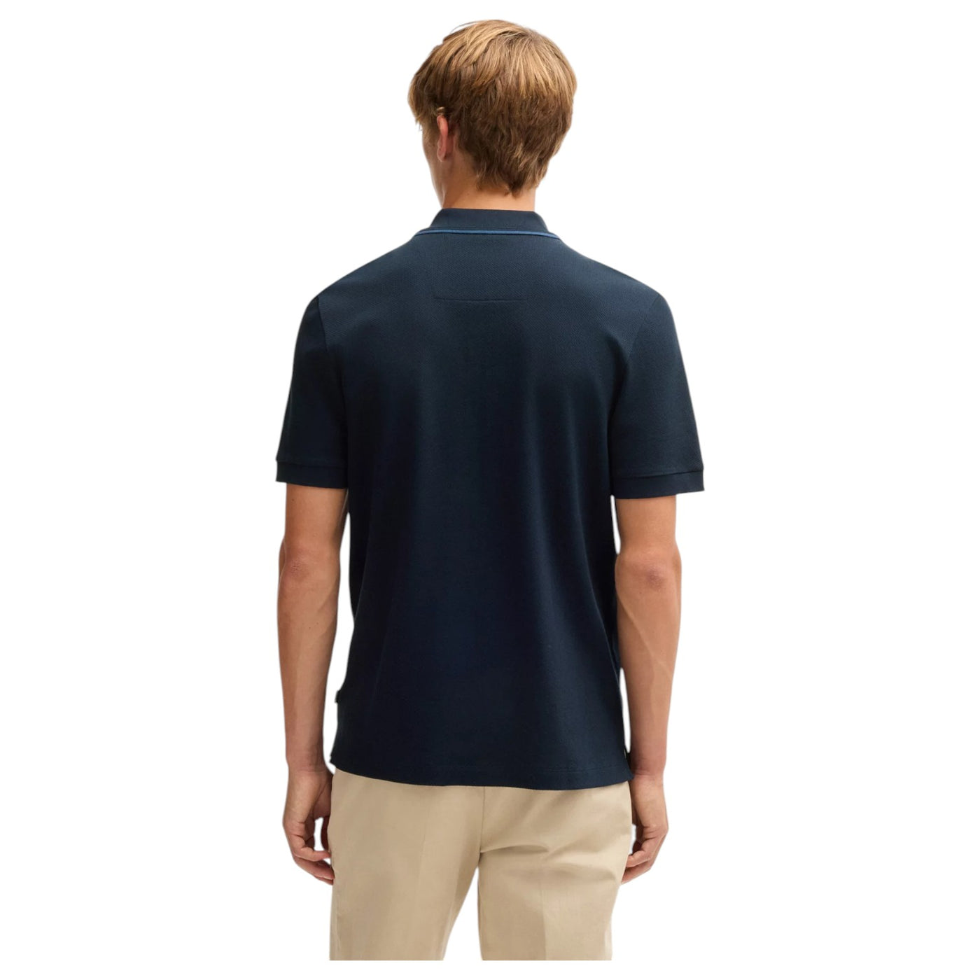 Boss Structured-Cotton Polo Shirt With Zip Placket 50532612 – J&Z
