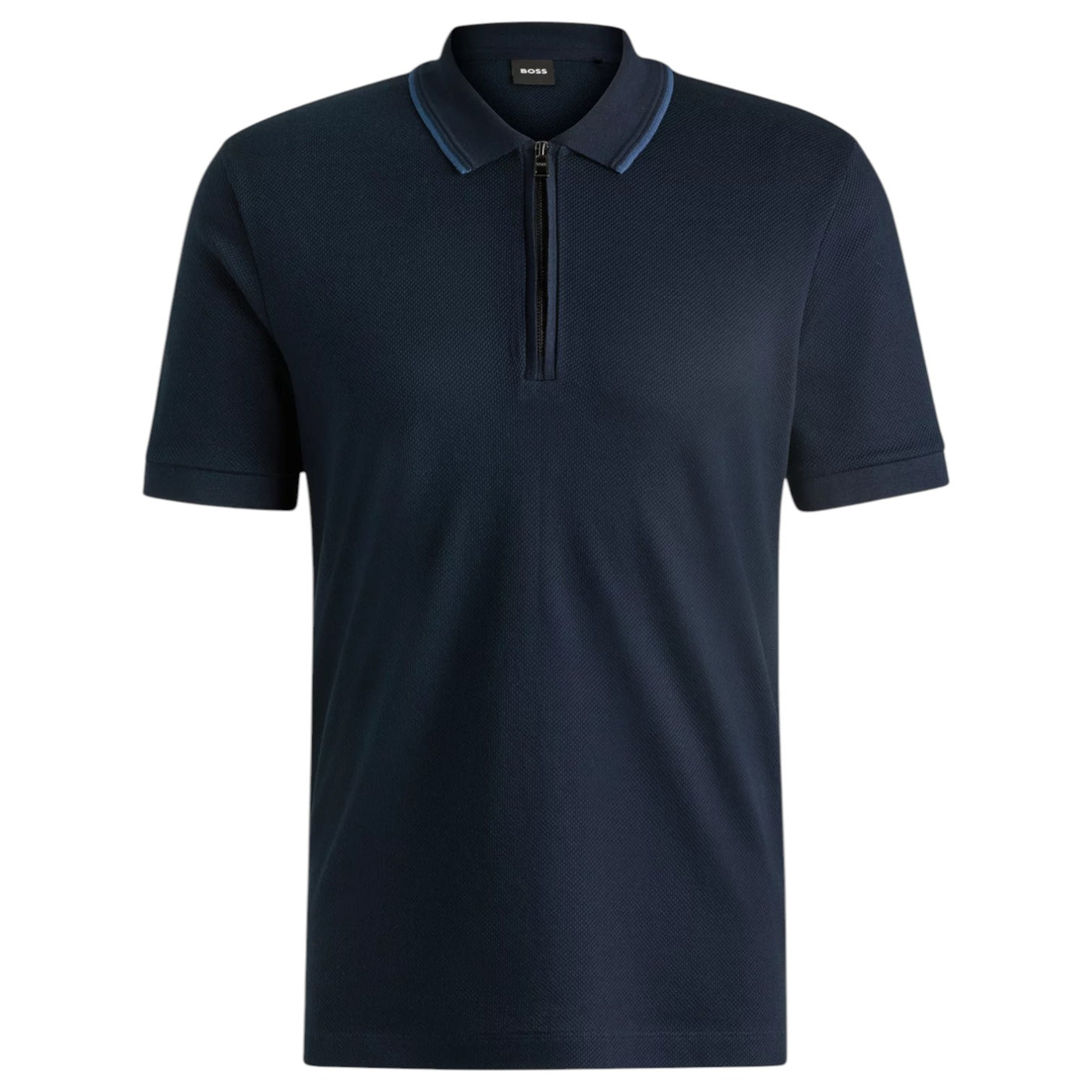 Boss Structured-Cotton Polo Shirt With Zip Placket 50532612 – J&Z