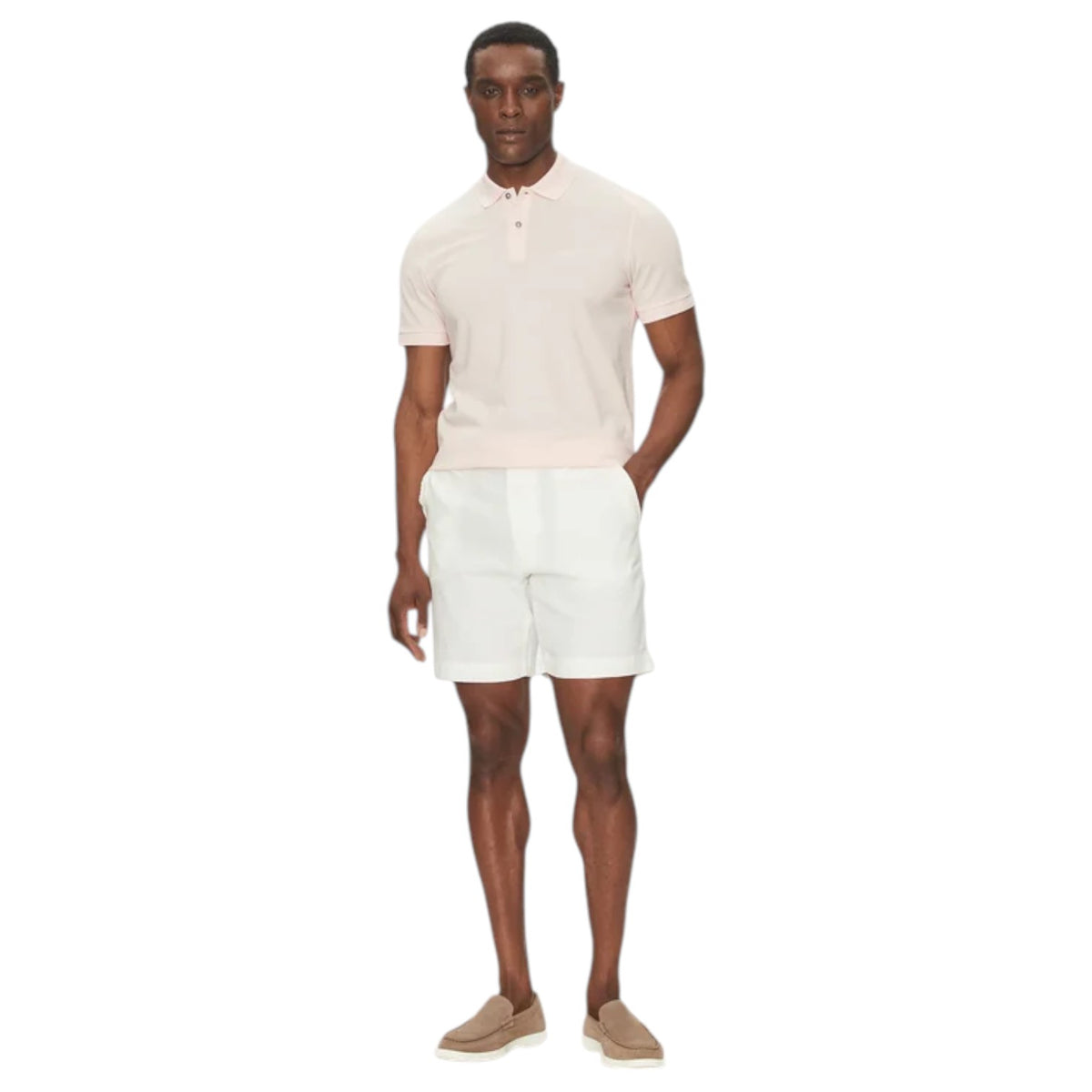 BOSS Regular-Fit Shorts In A Linen Blend With Drawcord  50538016
