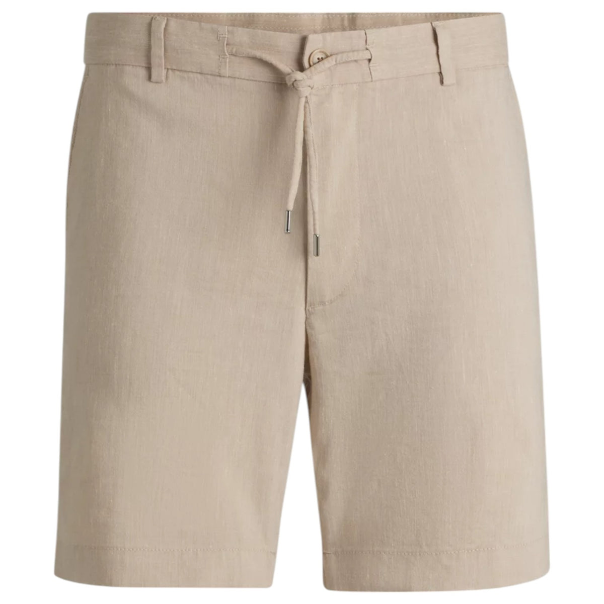 BOSS Regular-Fit Shorts In A Linen Blend With Drawcord  50538016