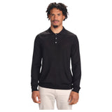 Garnet Long Sleeve Polo Sweater  7002-2 Black