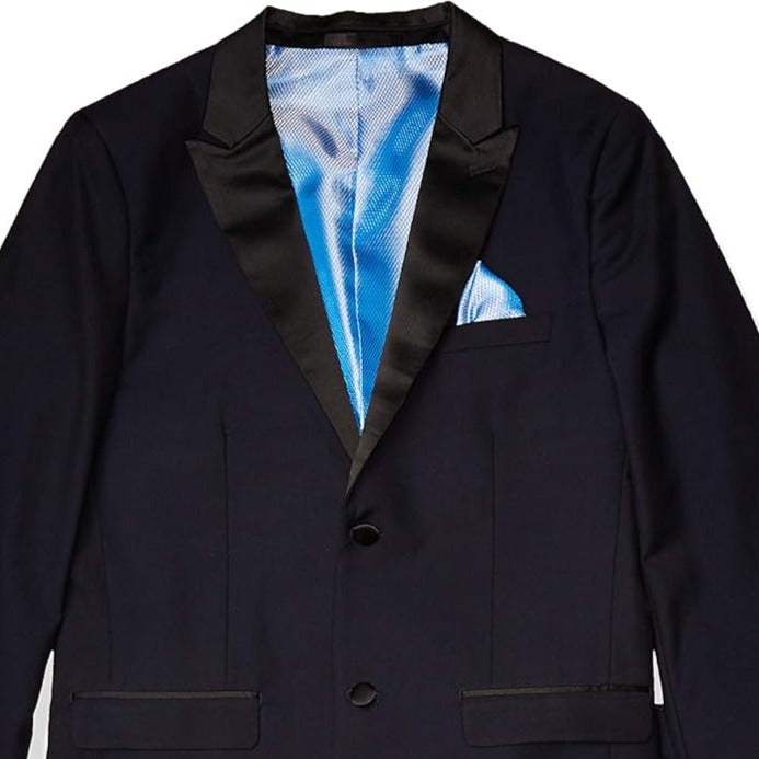 Isaac Mizrahi Boys' 2pc Contrast Peak Lapel Tuxedo ST2500 Navy