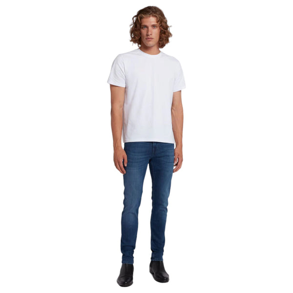 7 For All Mankind Luxe Performance Plus Slimmy Tapered In Mid-Blue  7T028393 Blue