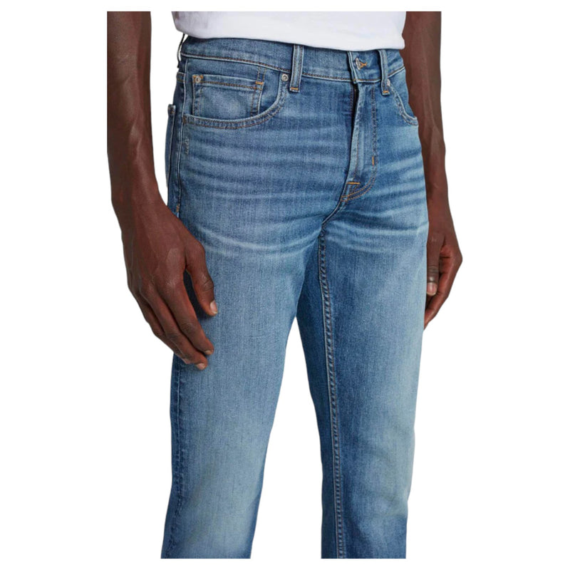 7 For All Mankind Luxe Performance Plus Slimmy Slim Straight In Dark Blue  7T51183L Blue