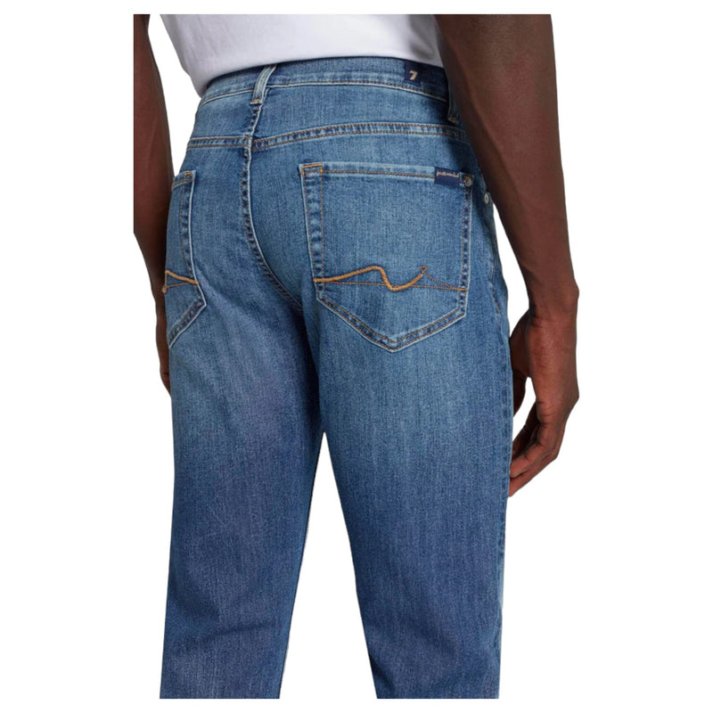 7 For All Mankind Luxe Performance Plus Slimmy Slim Straight In Dark Blue  7T51183L Blue