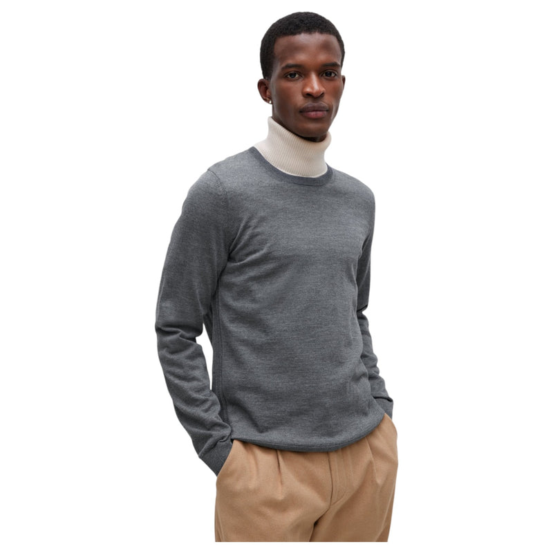 Boss Slim-Fit Sweater In Merino Wool With Crew Neckline 50468239