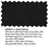 Men's Black Mantoni Suit In 100% Wool Slim Fit M40901/1