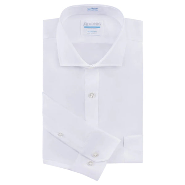 Adonis Luxury Twill Men's White Shirts  MCBTC301