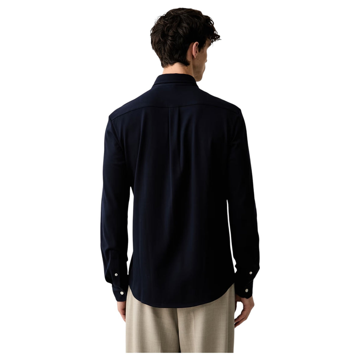 BOSS H-Roan Slim-Fit Stretch Knit Shirt