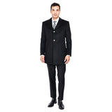 Bresciani Men's Long Coat In Wool And Cashmere  RGB-O-Black