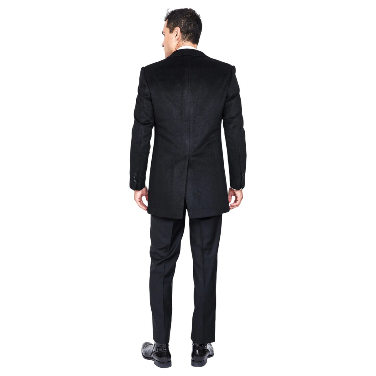 Bresciani Men's Long Coat In Wool And Cashmere  RGB-O-Black