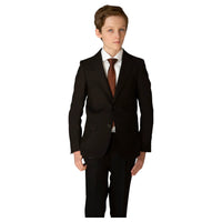 T.O Boys Black Suit Slim/Classic/Husky Fit   3822-36