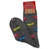 Marcoliani Socks Pima Cotton Maranello Car Pattern  MAR4741T Flannel Grey